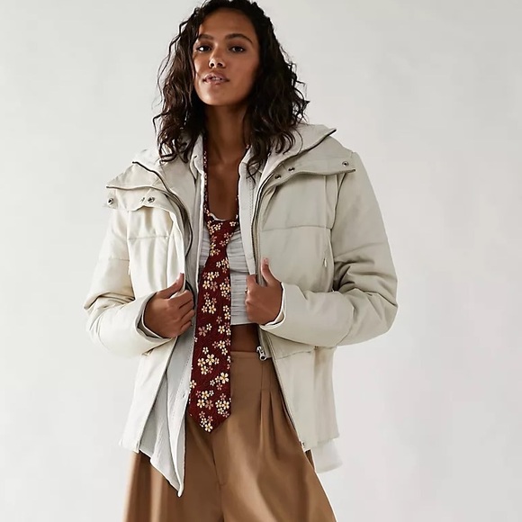 New Women’s JAKETT Leather Puffer Jacket By Giacca Lusso!🔥🔥🔥 - Picture 1 of 16